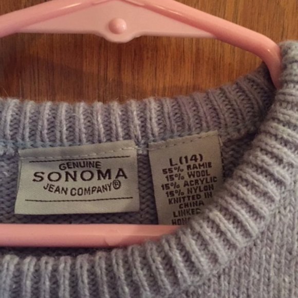 Vintage Sonoma Girls Short Sleeve sweater, L14 - Picture 4 of 4
